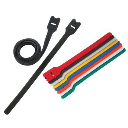 Panduit Hlt3i-x0, Tak-Ty Hook & Loop Cable Loop Tie, 12.0 inch (305mm) Length, .50 inch (12.7mm) Width, Nylon Loop, Polyethylene Hook, BLACK. (25 Items)